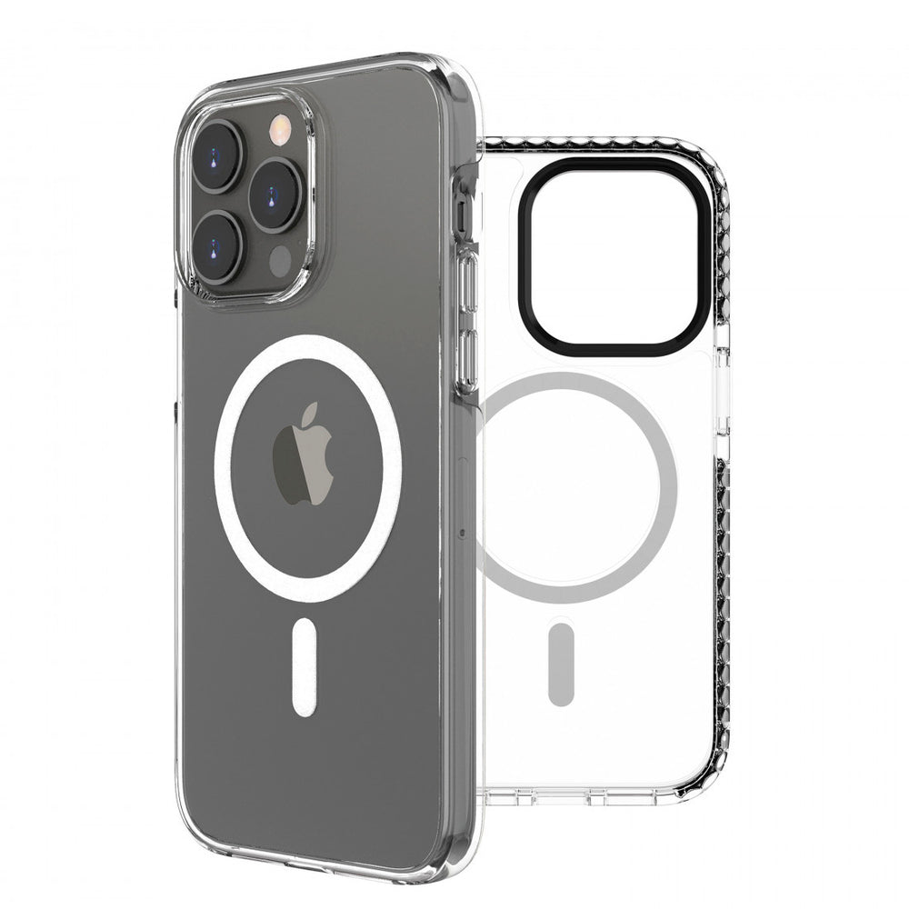 Funda Muvit for Change recycletek Magsafe transp./negro Apple iPhone 14 Pro Max