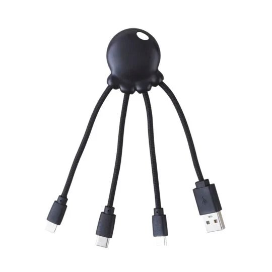Adaptador USB multiconector Xoopar Octopus orificio para llavero negro