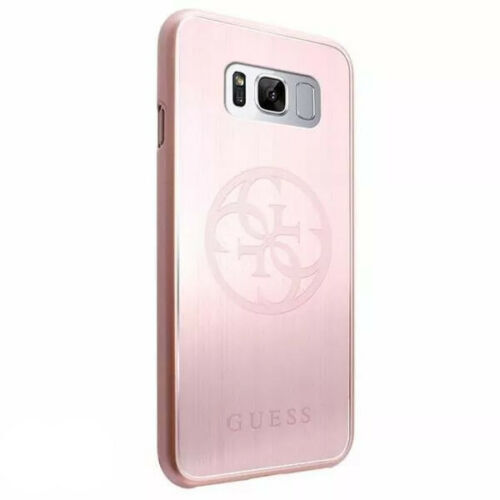 Funda Original GUESS para móvil Samsung Galaxy S8 aluminio rosa.