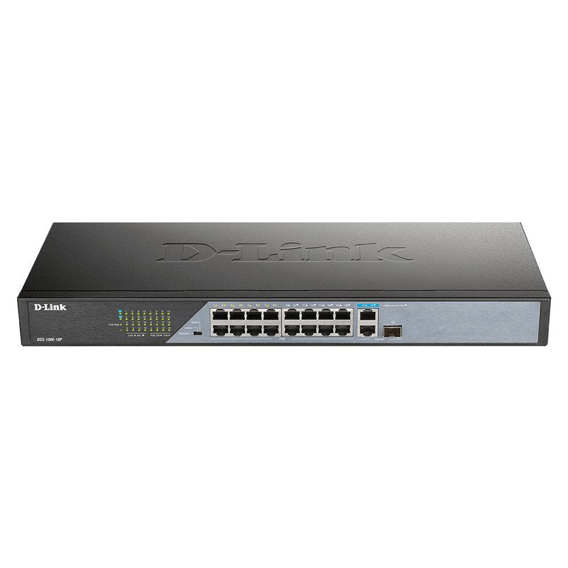 D-Link DSS-100E-18P Switch 16P Fast Ethernet PoE+1P Giga Ethernet+1P SFP Usado