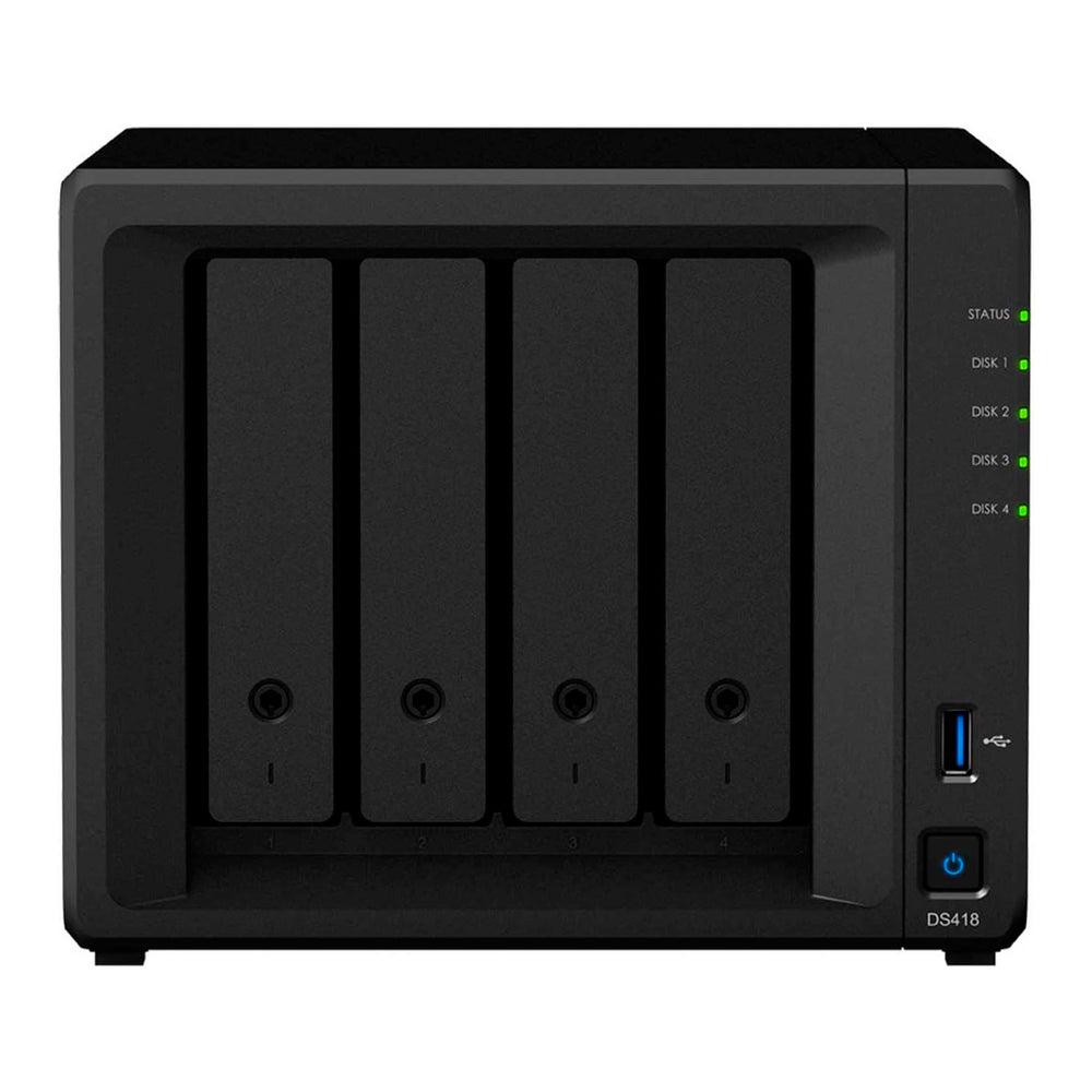 Servidor Synology Diskstation DS418 NAS Negro Usado **Sin embalaje original**