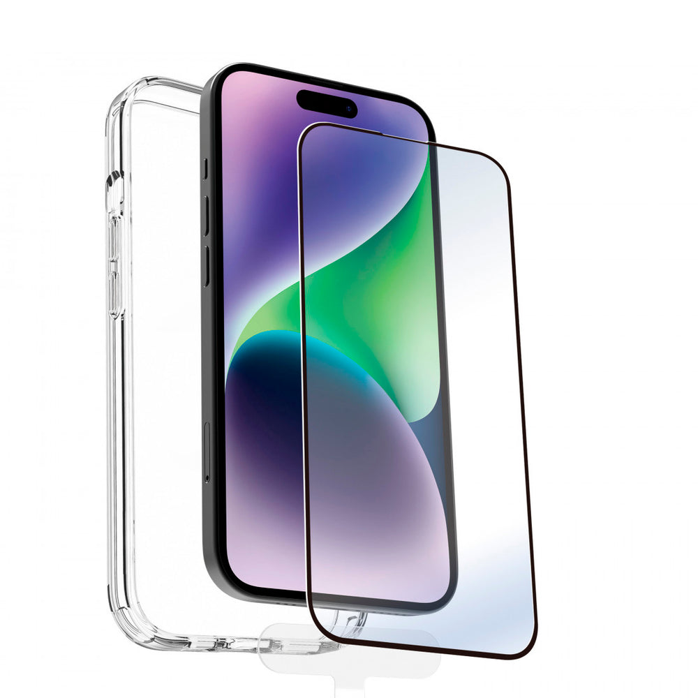 Pack Muvit for Change Apple iPhone 15 funda+protector pantalla vidrio templado