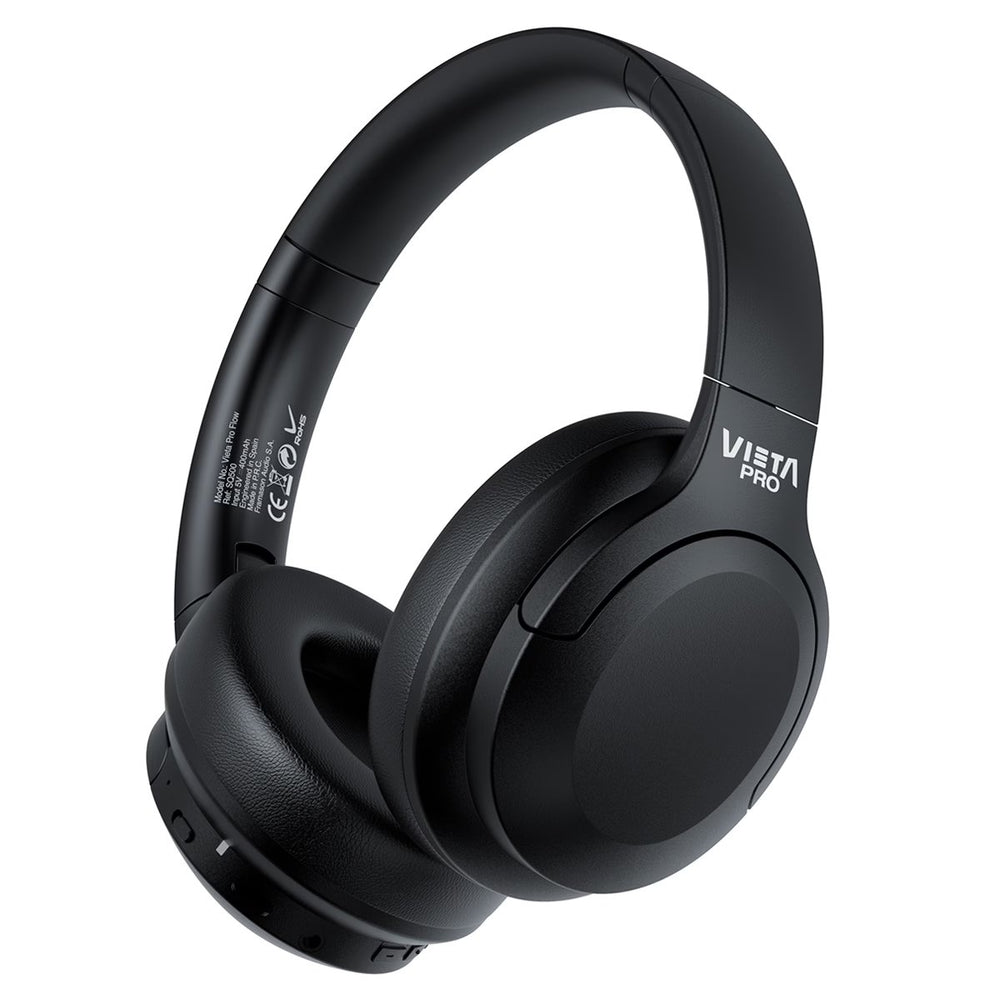 Auriculares de diadema Vieta Pro Flow negro Bluetooth 5.4 Usado