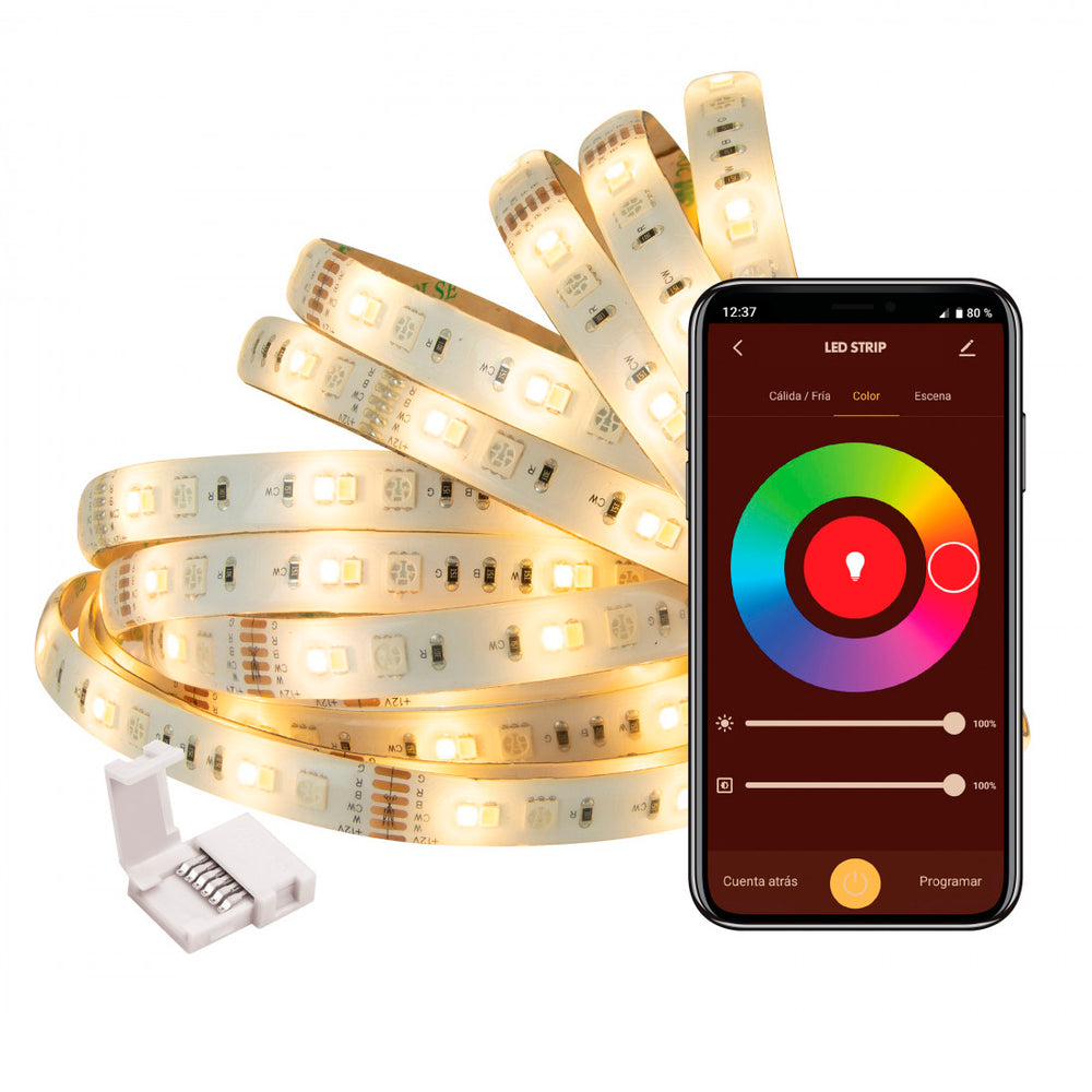 Muvit iO Tira LED WiFi RGB+CCT 5m (incluye adaptadores para esquinas)*Emb.dañado