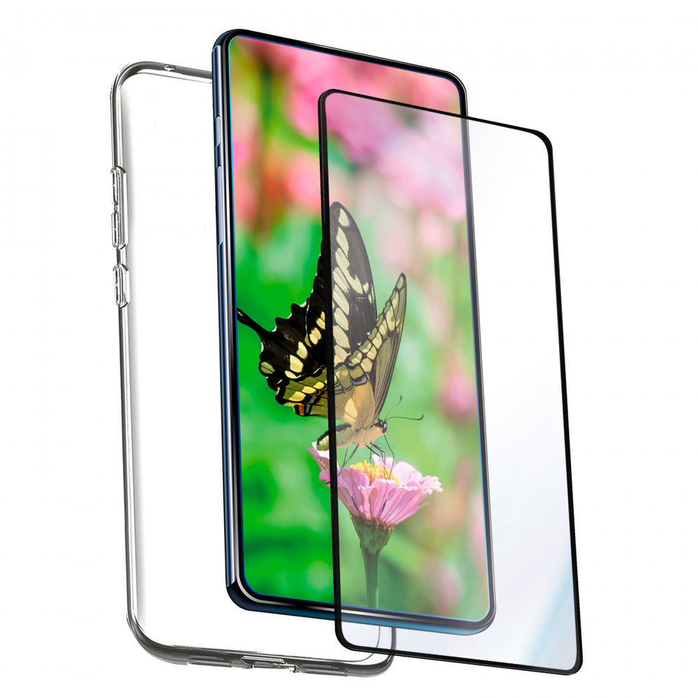 Pack Muvit for Change Oppo A98 funda+protector pantalla vidrio templado plano