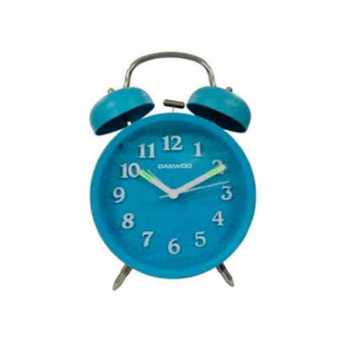 Despertador Daewoo DCD-230BL retro azul neon (NUEVO)