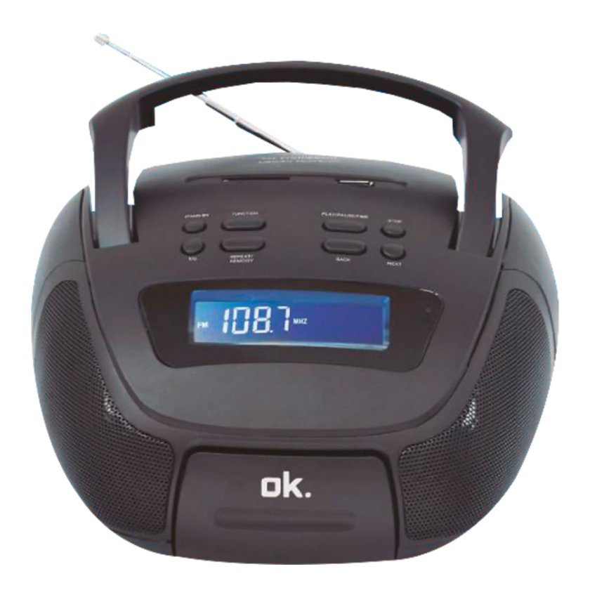 Radio OK ORC 1060-B LCD Estéreo Radio FM USB/SD Usado