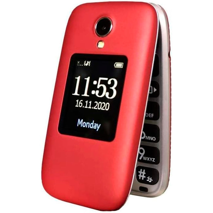 Teléfono Móvil Telefunken Libre S560 para Personas Mayores Rojo
