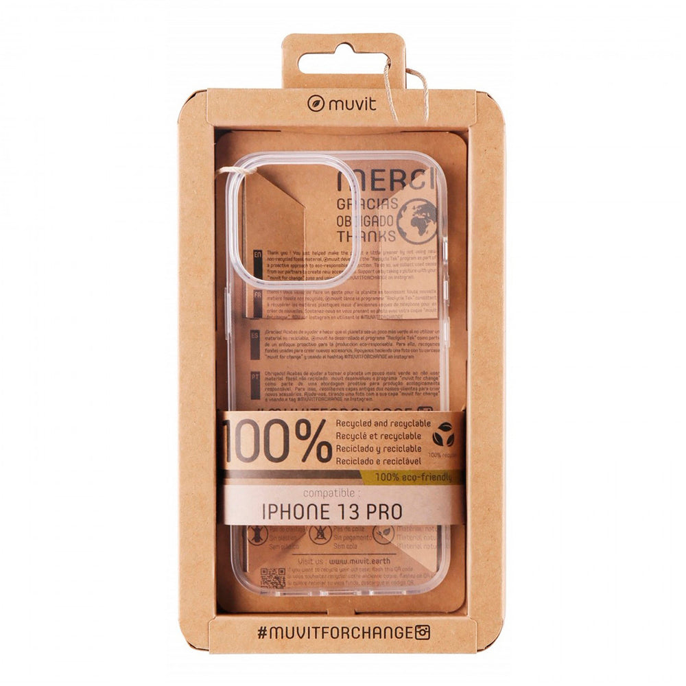 Funda Muvit for Change para Apple iPhone 13 Pro recycletek transparente