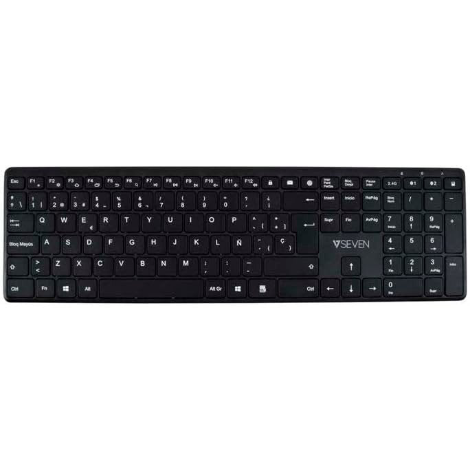 Teclado V7 Bluetooth KW550ESBT en español (ñ) (NUEVO)