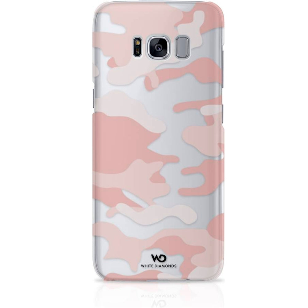 Carcasa White Diamonds Swarovski para Samsung Galaxy S8 Camuflaje Rosa.