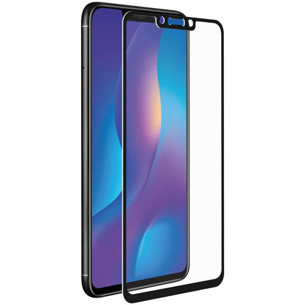 Protector de pantalla Muvit Huawei P Smart+ vidrio templado plano marco negro