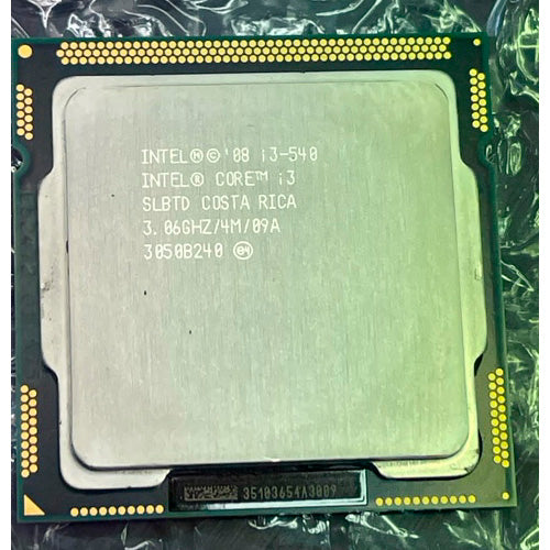 Procesador CPU Intel LGA 1156 i3 CPU 540 3.07Ghz speed 3060Mhz Usado.