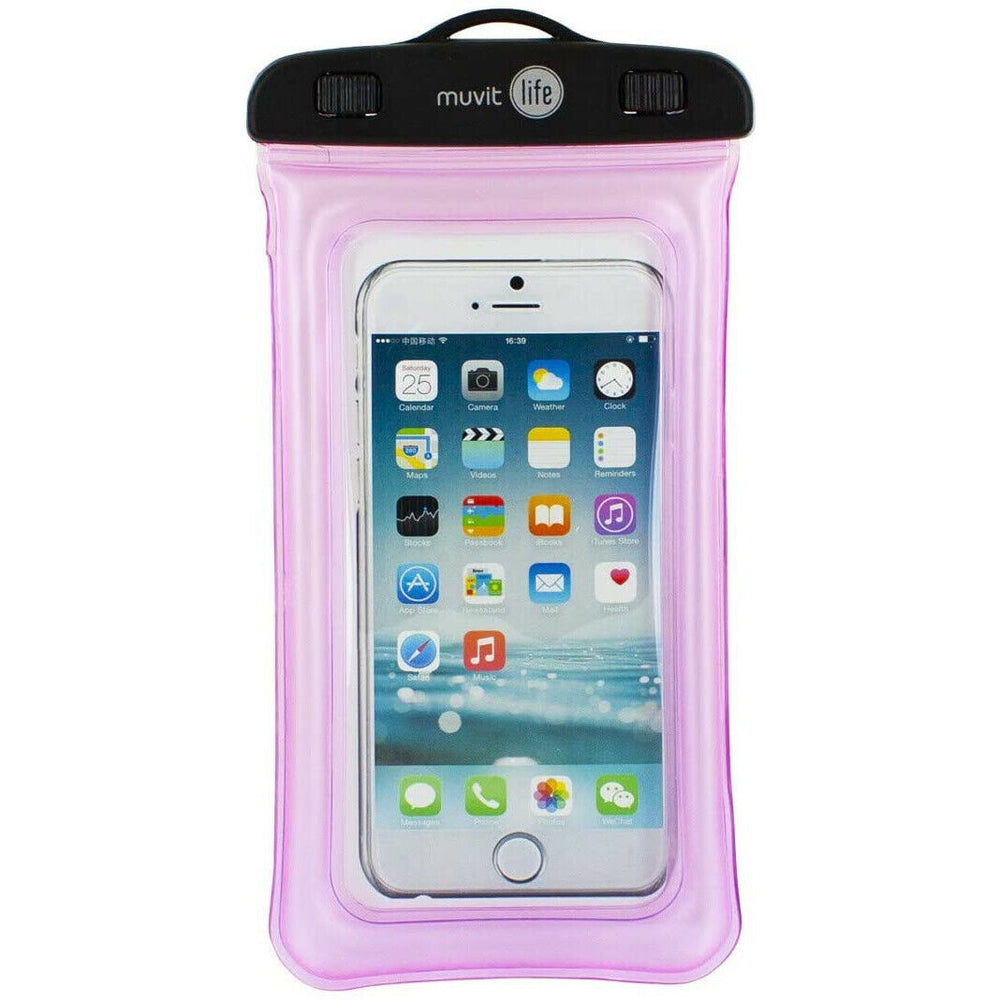 Funda Smartphone acuatica universal hasta 6,2» Rosa Muvit MLWPC0005.