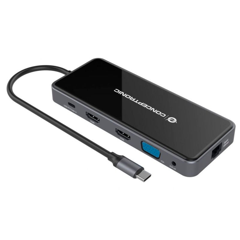 Conceptronic Docking 12 en 1 USB 3.2 Gen 100W PD Usado *Sin embalaje original*