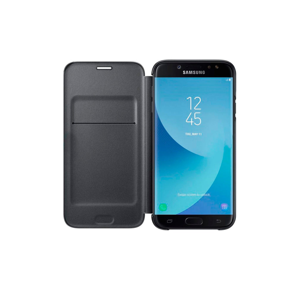 Funda original Samsung Wallet Cover para Samsung Galaxy J7 2017 Billetera Negra