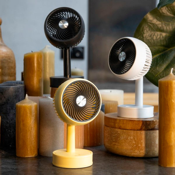 Mini ventilador de sobremesa recargable Livoo TEA310J Amarillo