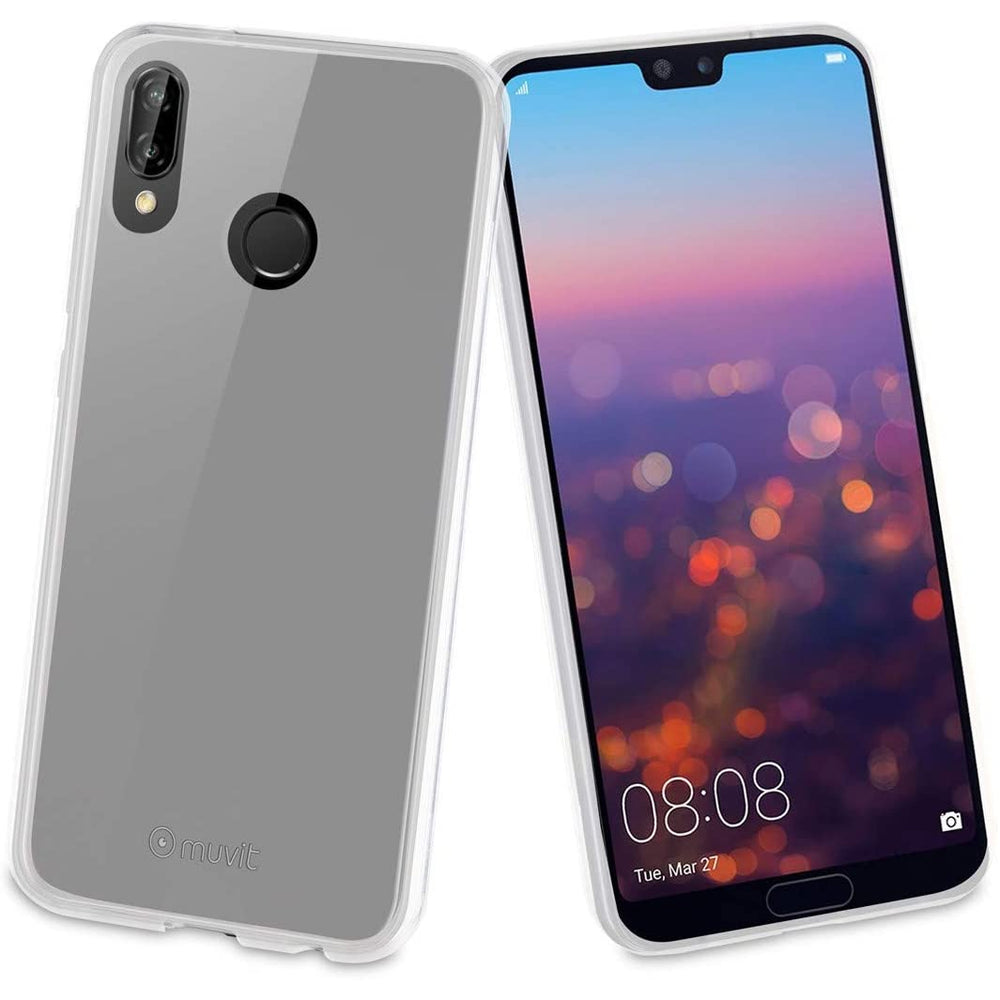 Carcasa Muvit Cristal Soft para Huawei P20 Lite Transparente