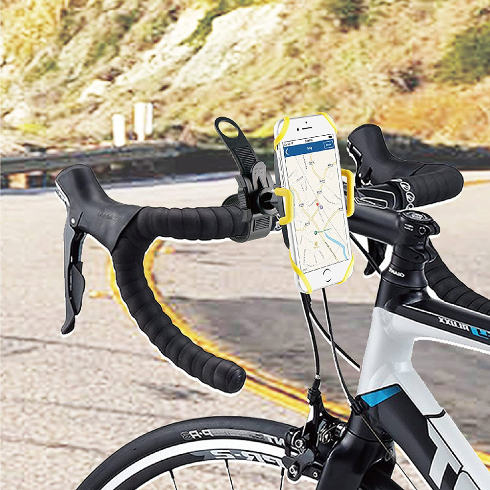 Soporte bicicleta/moto universal Muvit MUCHL0063 Hasta 6» color amarillo.