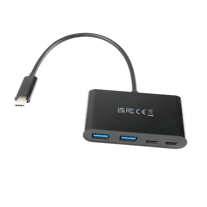 Adaptador V7 USB-C macho a 2 x USB A hembra, 2 x USB-C concentrador hembra USB