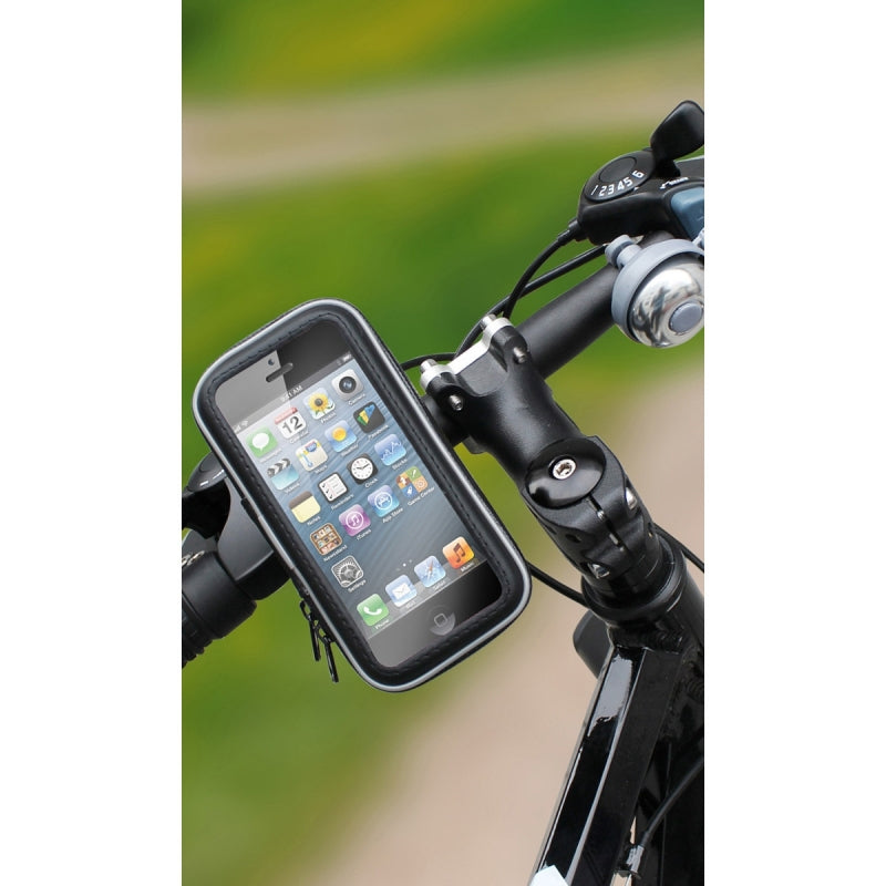 Soporte Bicicleta Universal Muvit, para manillar, impermeable hasta 4» (NUEVO)