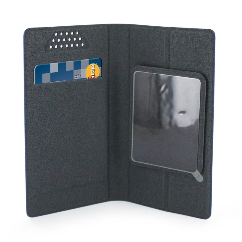 Funda Folio Muvit universal rotativa función soporte hasta 5.7» azul.