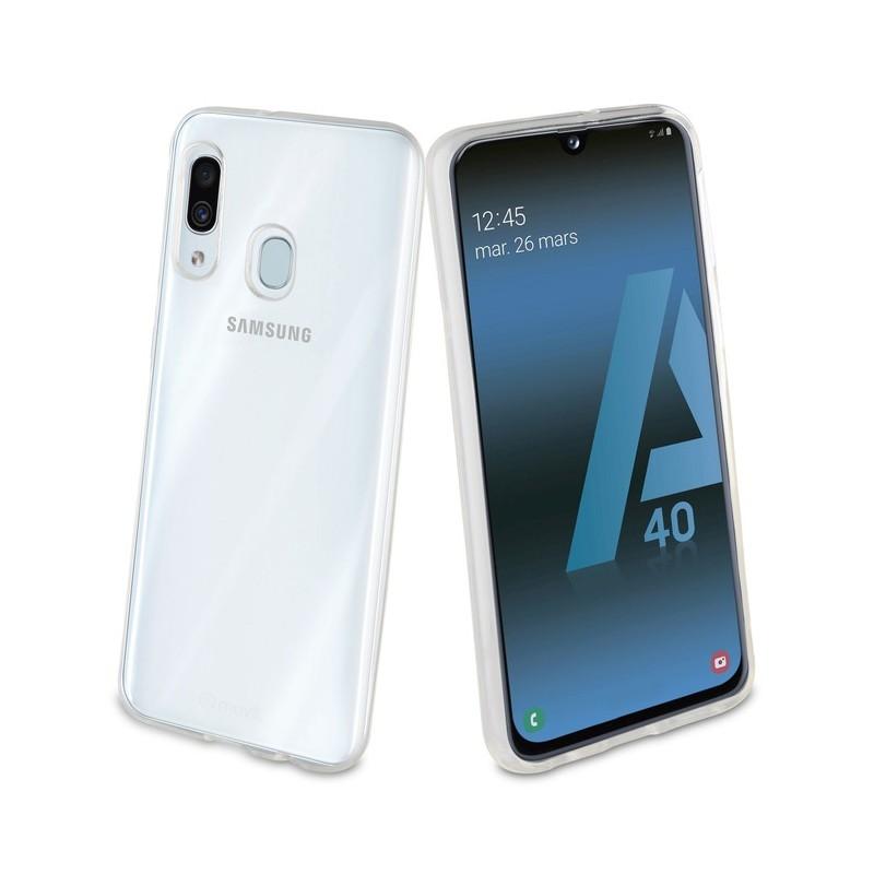 Funda Muvit Cristal Soft para Samsung Galaxy A40 transparente.