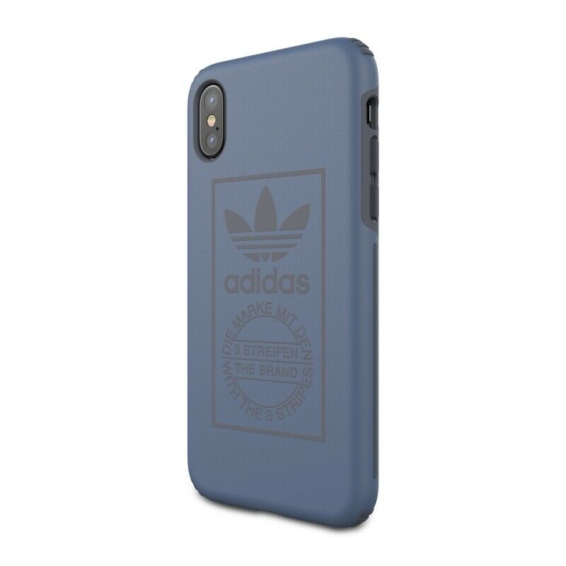 Funda Adidas para Apple iPhone XS/X Shockproof Techink azul (NUEVA)