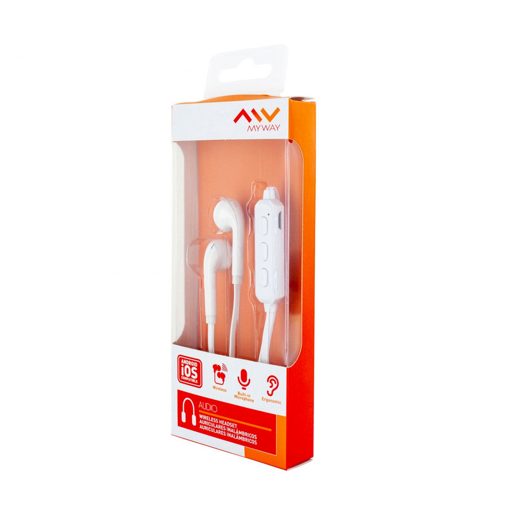Auriculares estéreo bluetooth Myway blancos