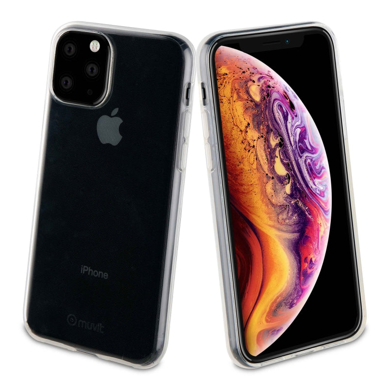 Funda Muvit Cristal Soft para Apple iPhone 11 Pro Max transparente.