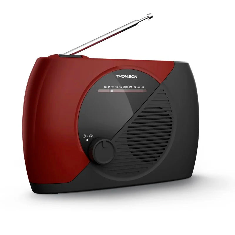 Radio Portátil Analógica FM Thomson RT353 Negra/Roja
