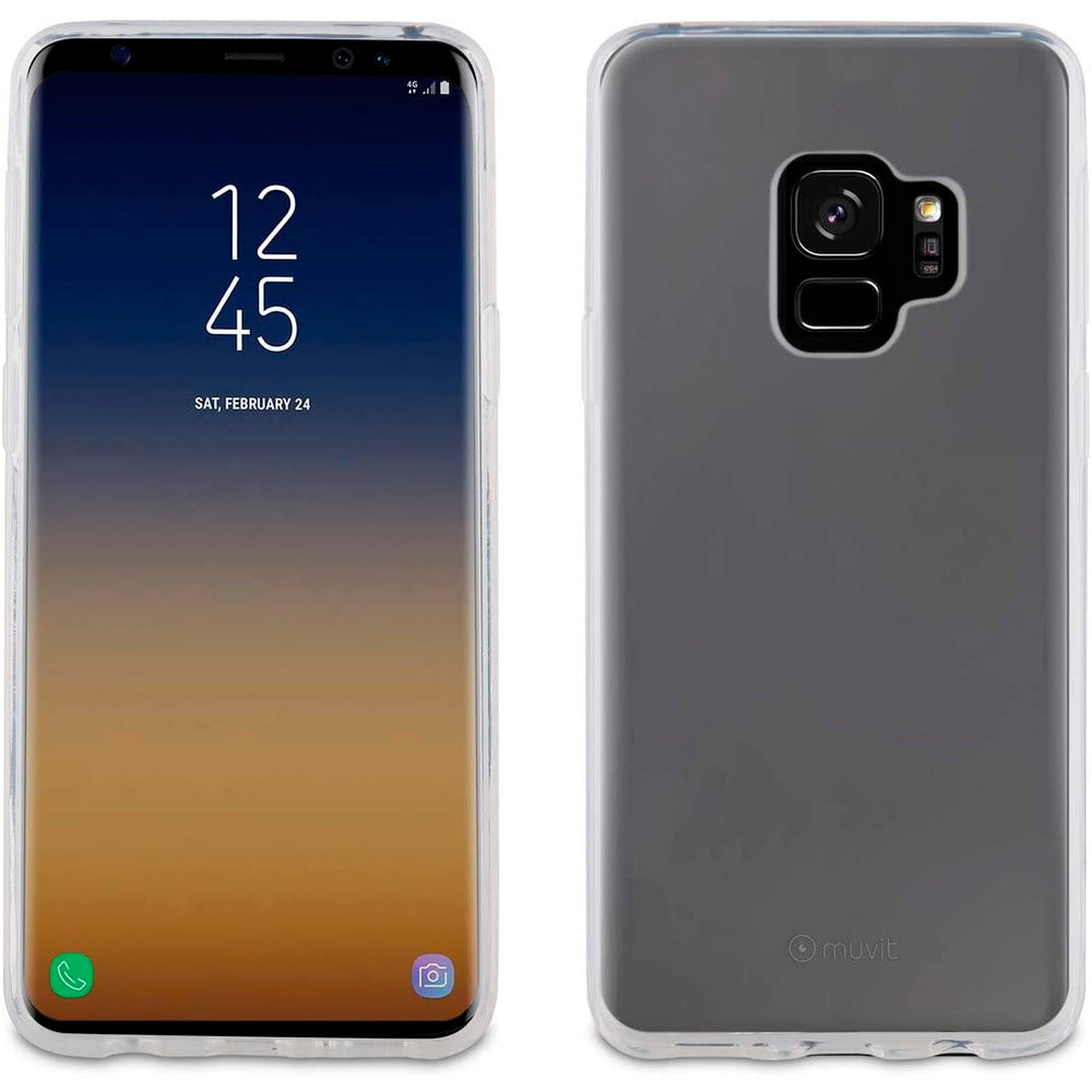 Pack Muvit Funda Samsung Galaxy S9 y Protector Pantalla Vidrio Templado Curvo