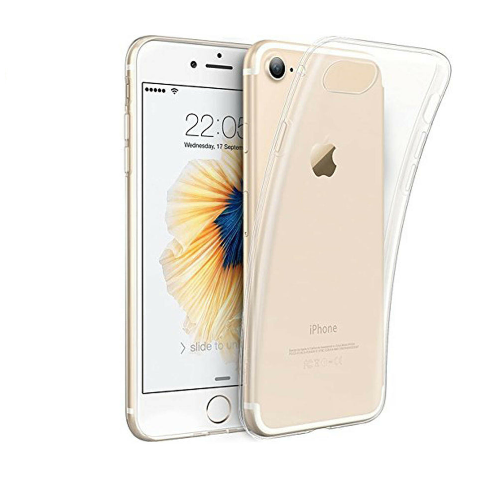 Pack 10 Fundas 100% Gel silicona transparente para Apple Iphone SE.
