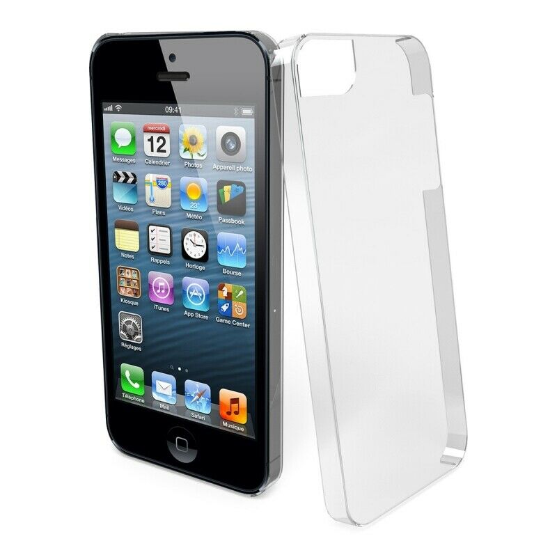Pack Muvit Apple iPhone SE/5S/5 carcasa Cristal transparente+protector pantalla
