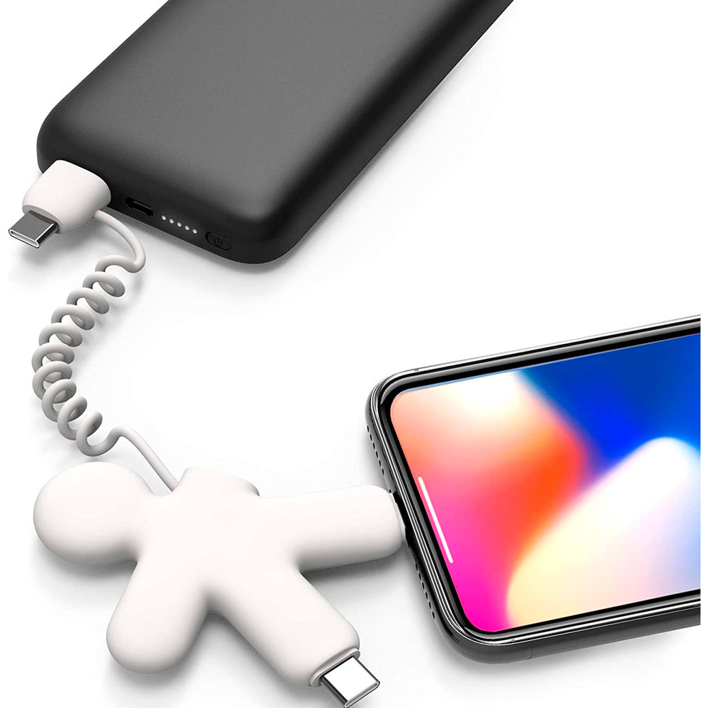 Cable multi cargador USB universal 2 en 1 Xoopar Buddy Cable Blanco
