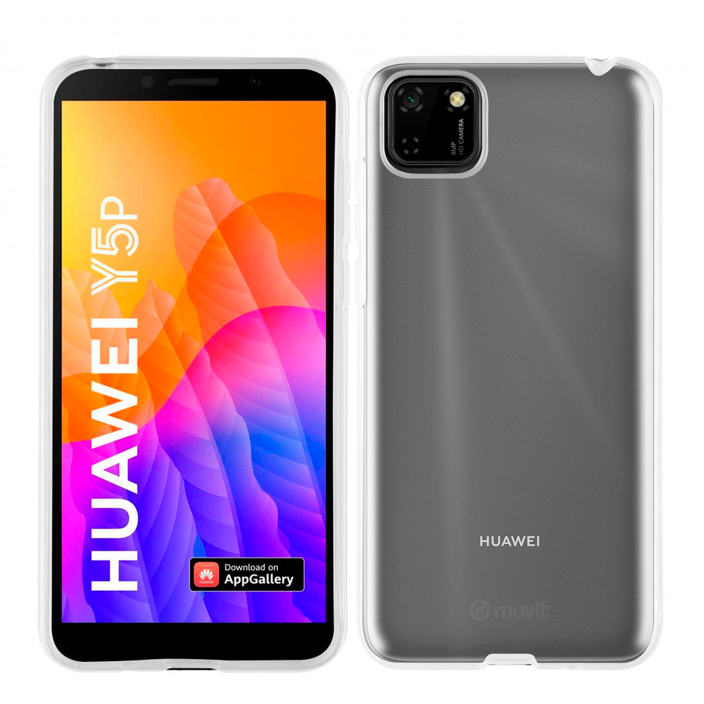 Funda Muvit for Change recycletek para Huawei Y5P transparente.