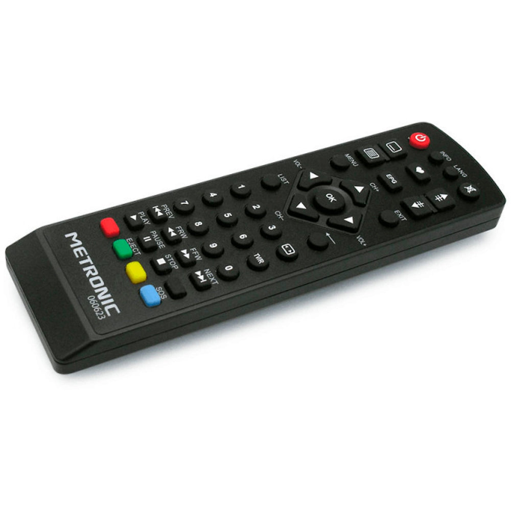 Receptor Metronic TDT ZapBox HD-SP.1 USB DVB-T2 HEVC Botón SOS negro Usado