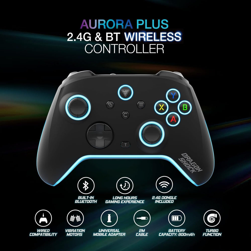 Mando inalámbrico Dragonshock Aurora Plus con soporte teléfono Multiplataformas