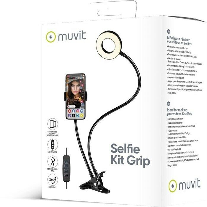 Kit Selfie Light Muvit Flexi Grip