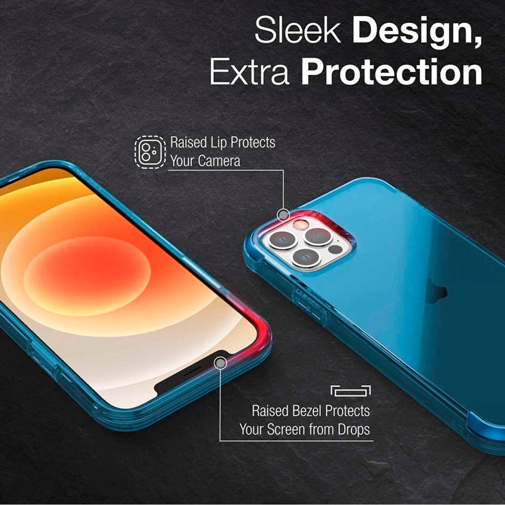Funda Raptic Air Clear para Apple iPhone 12 / 12 Pro Azul