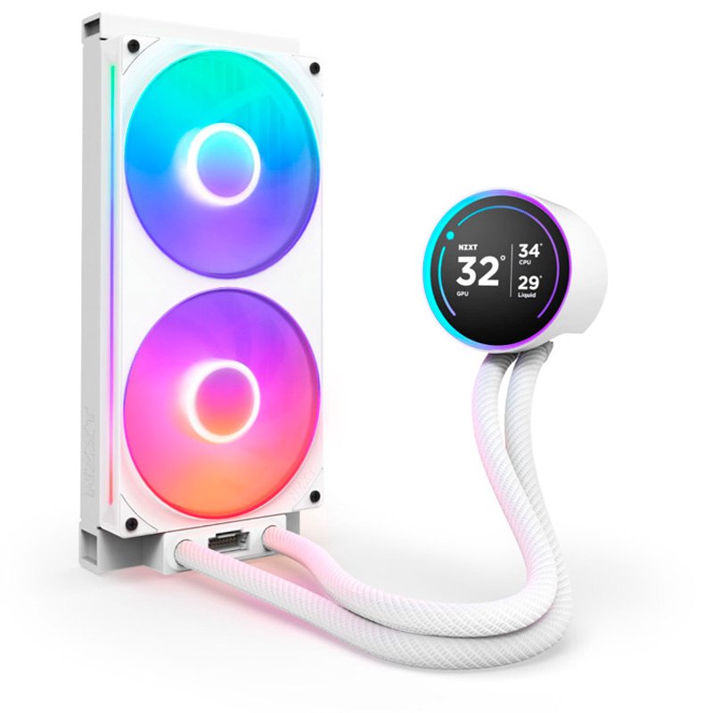 Kit Refrigeración Líquida NZXT Kraken Elite 280 RGB LCD Display Blanco