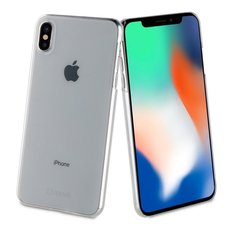 Pack Muvit Apple iPhone XS Max carcasa Cristal transparente+protector pantalla