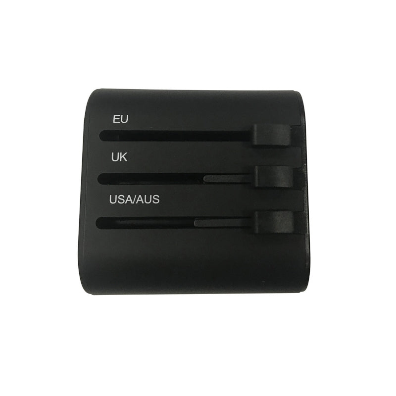 Adaptador viaje universal Muvit (EU,UK,US,AU) negro