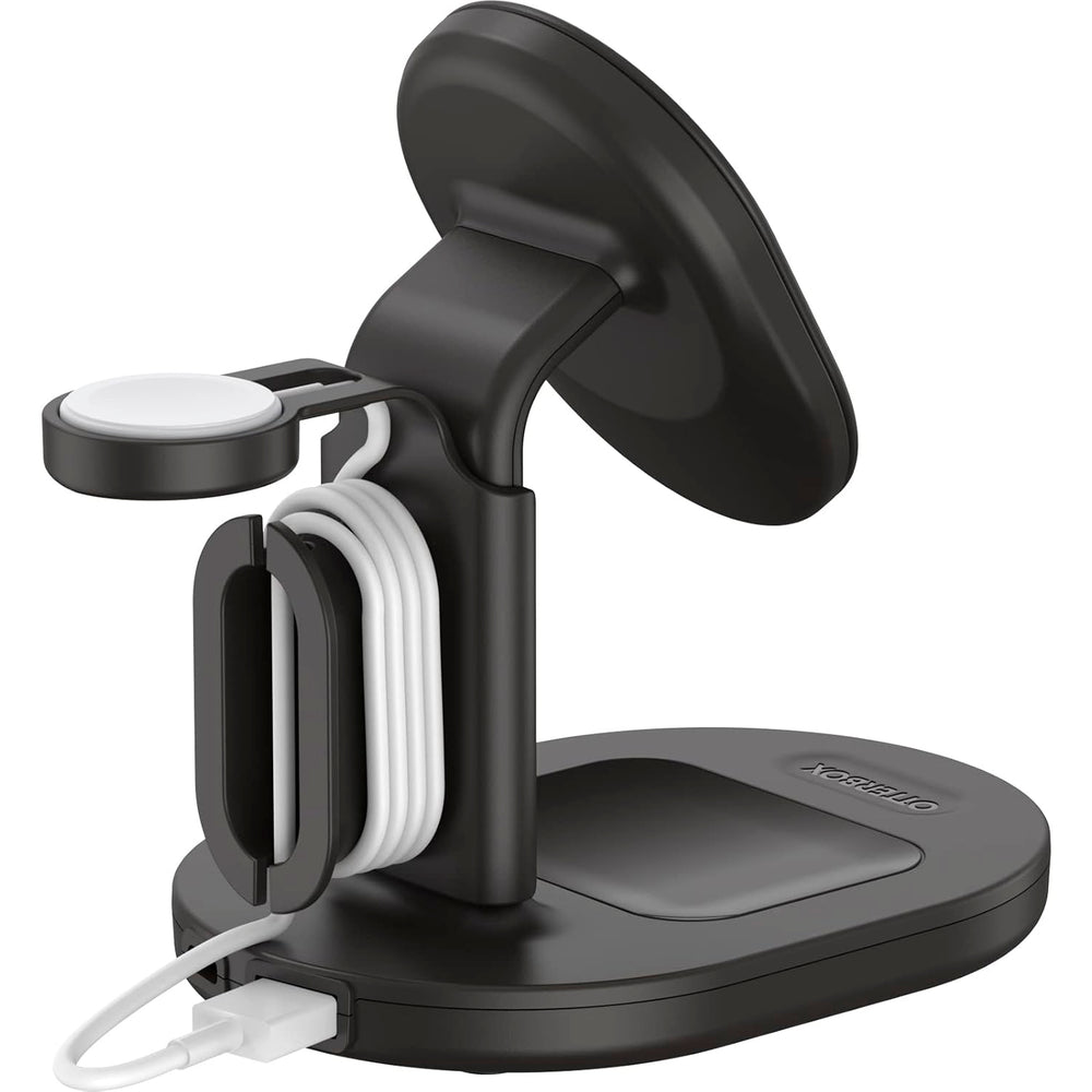 OtterBox Soporte Cargador Inalámbrico 3 en 1 Magsafe para iPhone AirPods y Apple Watch negro