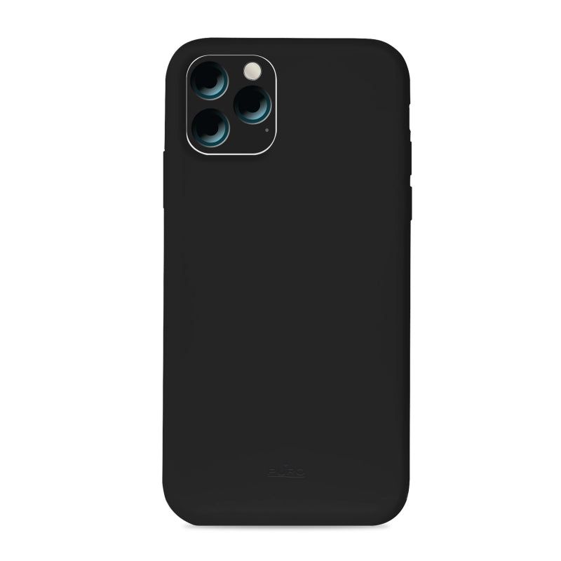 Funda Puro silicona con microfibra para Apple iPhone 11 Pro Max icon negra