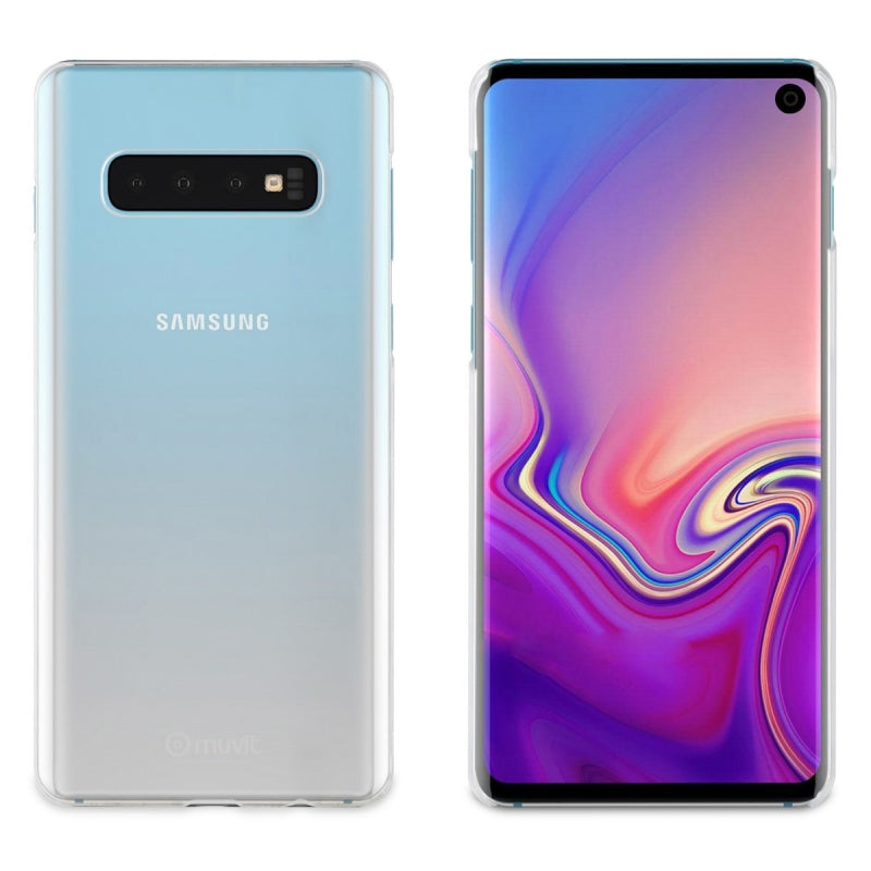 Carcasa Muvit Cristal Samsung Galaxy S10 Plus transparente.