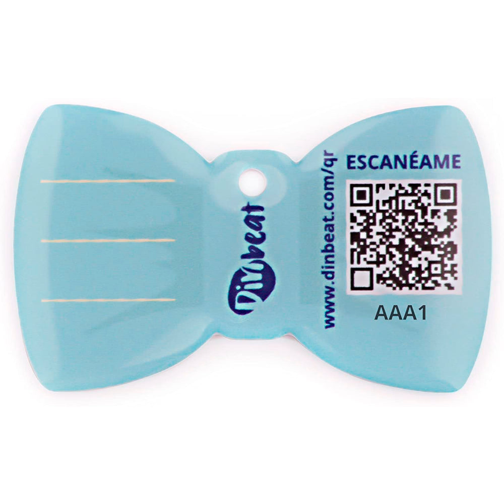 Identificación Mascota Dinbeat DBQRP05 QR Pajarita Urban.