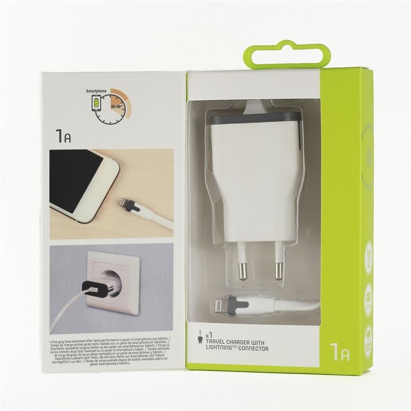 Transformador Muvit io para Apple MFI 1A cable 1m blanco (NUEVO).
