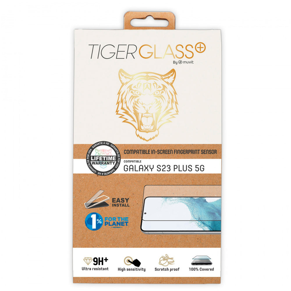 Protector pantalla Tiger para Samsung Galaxy S23 Plus 5G vidrio templado curvo