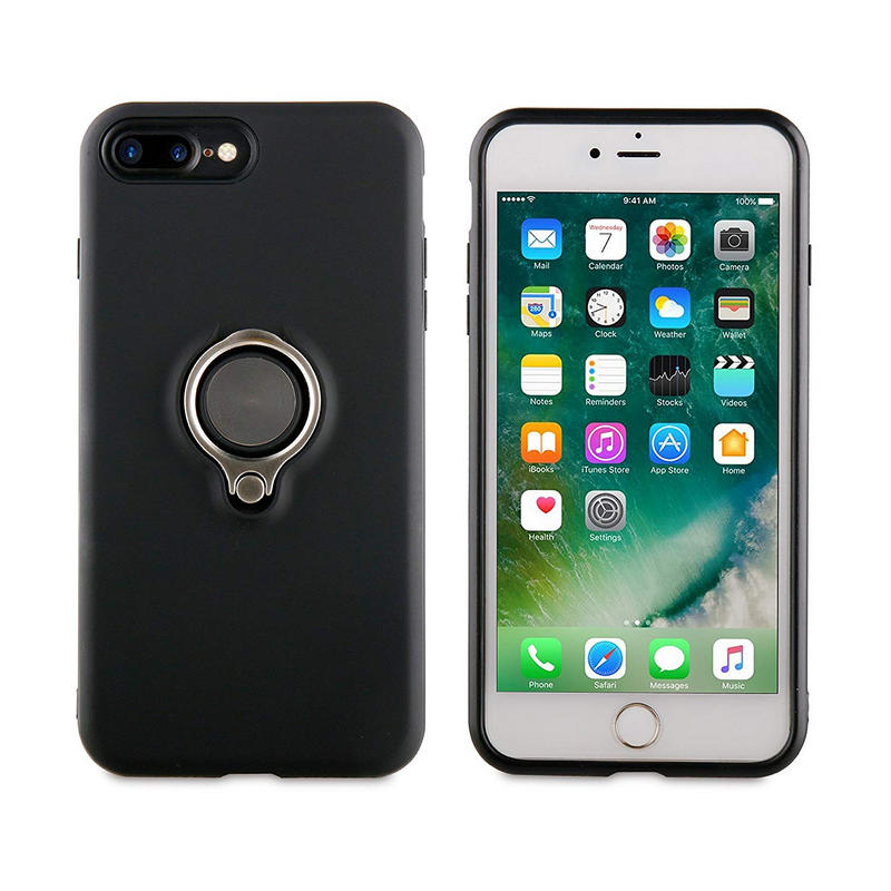 Carcasa Muvit Ring Magnética Negra para Apple iPhone 8 Plus/7 Plus.